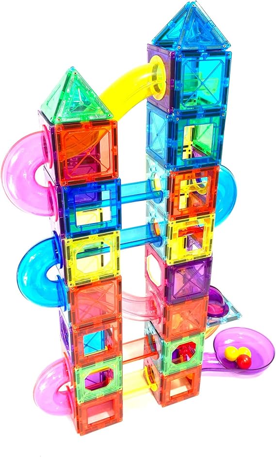 Magnescape 109 pcs Tiles Marble Run Ball Run Building Construction Toys Educational Fun