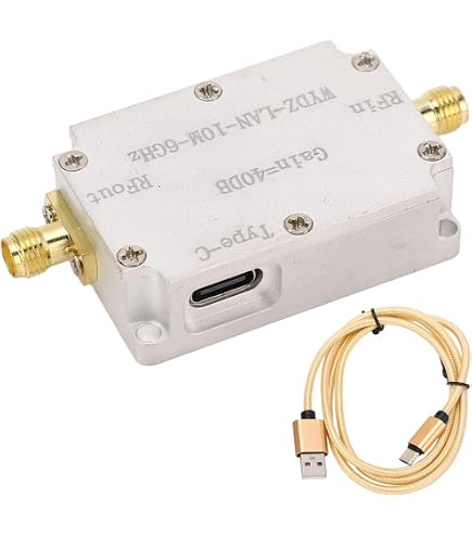 Nooelec LaNA - Amplificateur LNA Ultra Faible Bruit 20MHz-4000MHz Pour SDR, Gain Élevé +20dB, Boîtier Aluminium + Accessoires Complets