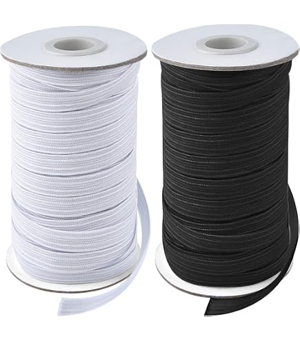 Magnoloran Heavy Stretch Elastic Band - 3 Rolls, 30 Yards Total, 2 Inch Wide For Sewing, Waistbands & Crafts