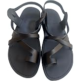 LION OF JUDAH MARKET Biblical Jesus Unisex Adults Genuine Leather Jesus Black Brown Sandals Most Popular Style 6