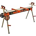 Bora Folding Miter Saw Power Tool Stand with Wheels, Heavy Duty Contractor Grade Work Stand with Quick Attach Mounts, PM-7000