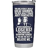 Gifts for Grandpa from Grandaughter, Grandson, Kids on Fathers Day, Christmas, Birthday - Present for Father - Grandpa Tumbler 20oz, Navy Insulated Stainless Steel, Perfect for Travel, Work, or Home