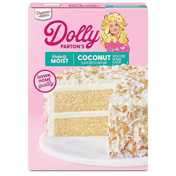 DUNCAN HINES DOLLY PARTON’S FAVORITE COCONUT FLAVORED CAKE...