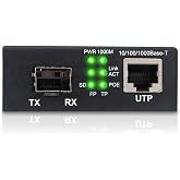 Intellinet Gigabit PoE+ Media Converter, RJ45 to SFP, 30W, IP30 | IEEE 802.3at/af 30W power, Link Fault Pass Through, 9KB jumbo frames, NDAA compliant, SFP module sold separately | 508216