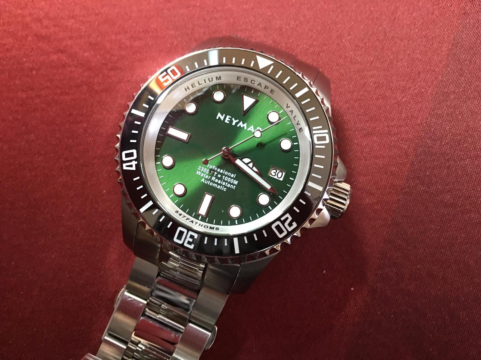 38/mo Finance NEYMAR 44mm Men's 1000m Diver Japanese Automatic Sport