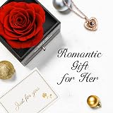 HEGUD Eternal Rose & I Love You Necklace Gift for Mum, Wife, Girlfriend view 2