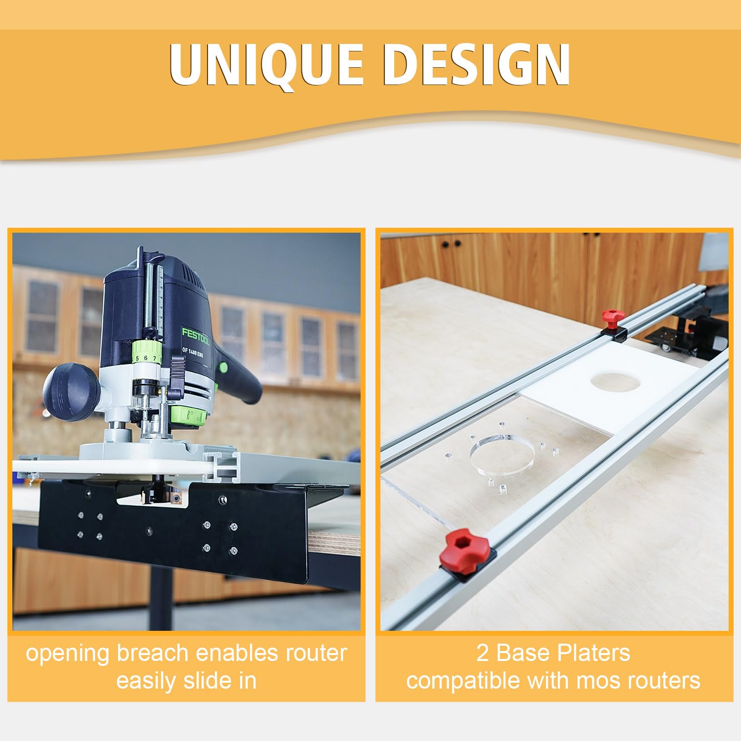 SpeTool Planfräsvorrichtung Planfräsen Vorrichtung Oberfräse Router Sled 3 Achsen Verstellbar Führungsschiene Oberfräse Planfräser für Holz von Holzplattenabflachung 6
