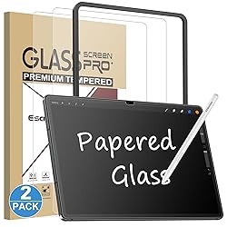 Esanik 2 Pack Like Paper Glass Screen Protector for