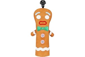 LZFAN Funny Golf Club Head Cover Driver Headcover Fairway Wood Headcover Hybrid Club Head Cover Brown Monster Cookie