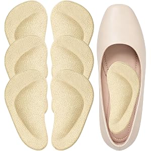 TUPWELY 3 Pairs Beige Gel Arch Support Inserts, Adhesive Orthopedic Pads