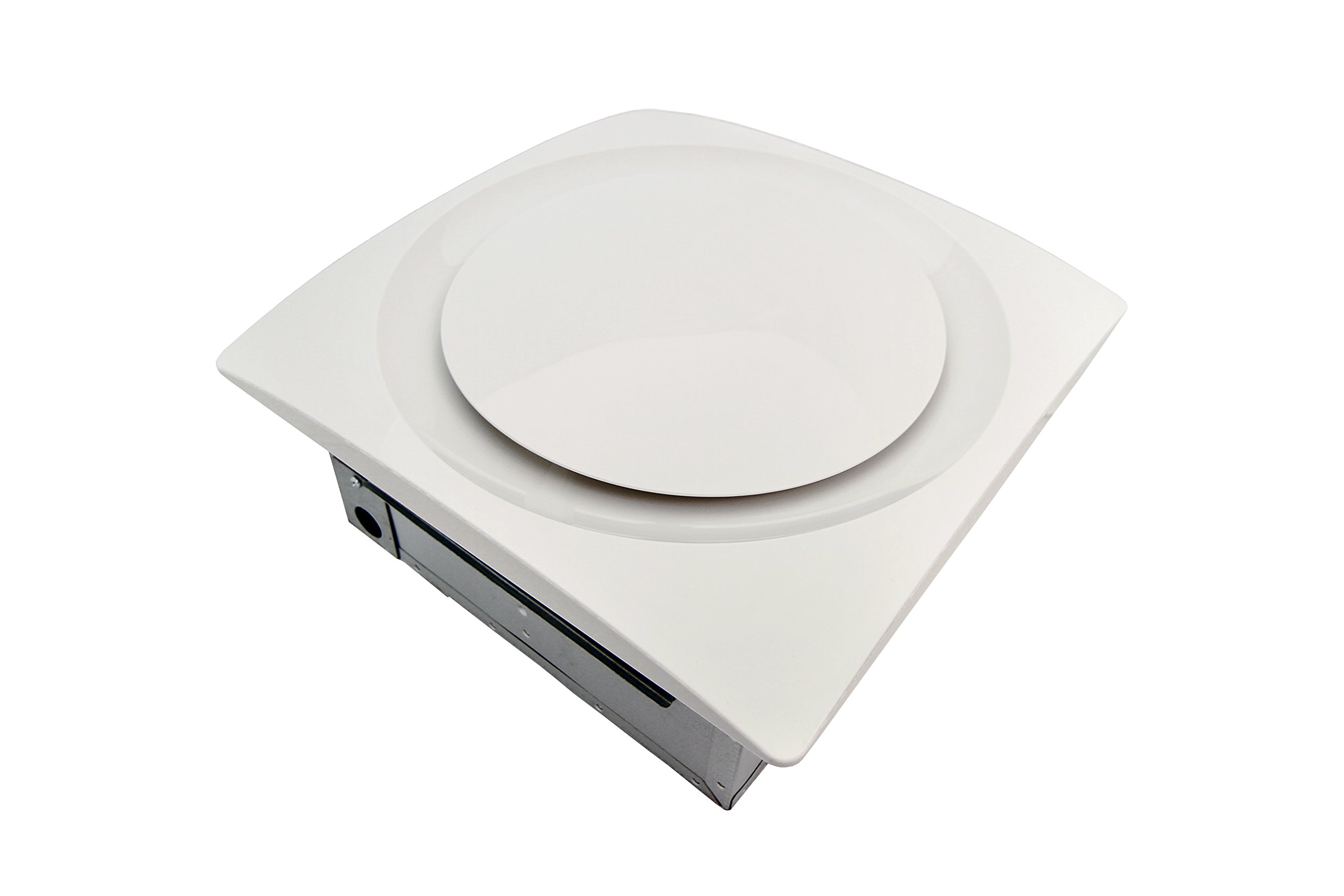 Aero Pure AP90H-S W Quiet 90 CFM Bathroom Fan with Humidity Sensor, TrueWhite Finish