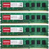 【DDR3 RAM】 GIGASTONE 32GB Kit (4x8GB) DDR3/DDR3L 1600MHz (1333MHz) PC3-12800 (PC3-10600) CL11 1.35V/1.5V 2Rx8 UDIMM 240 Pin Unbuffered Non ECC High Performance PC Desktop Memory Upgrade