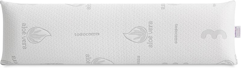 Oreiller viscoélastique en aloès Vera, Noyau Compact viscoélastique pour Le col et Le Cou, fermeté Moyenne-élevée, Double Fermeture éclair (135 cm).