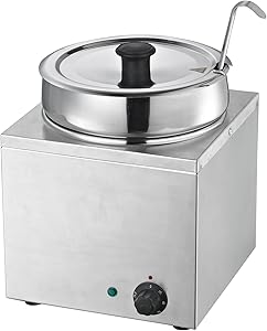 Hakka Commercial Countertop Food Warmer/Buffet Soup Pot (3.5L)