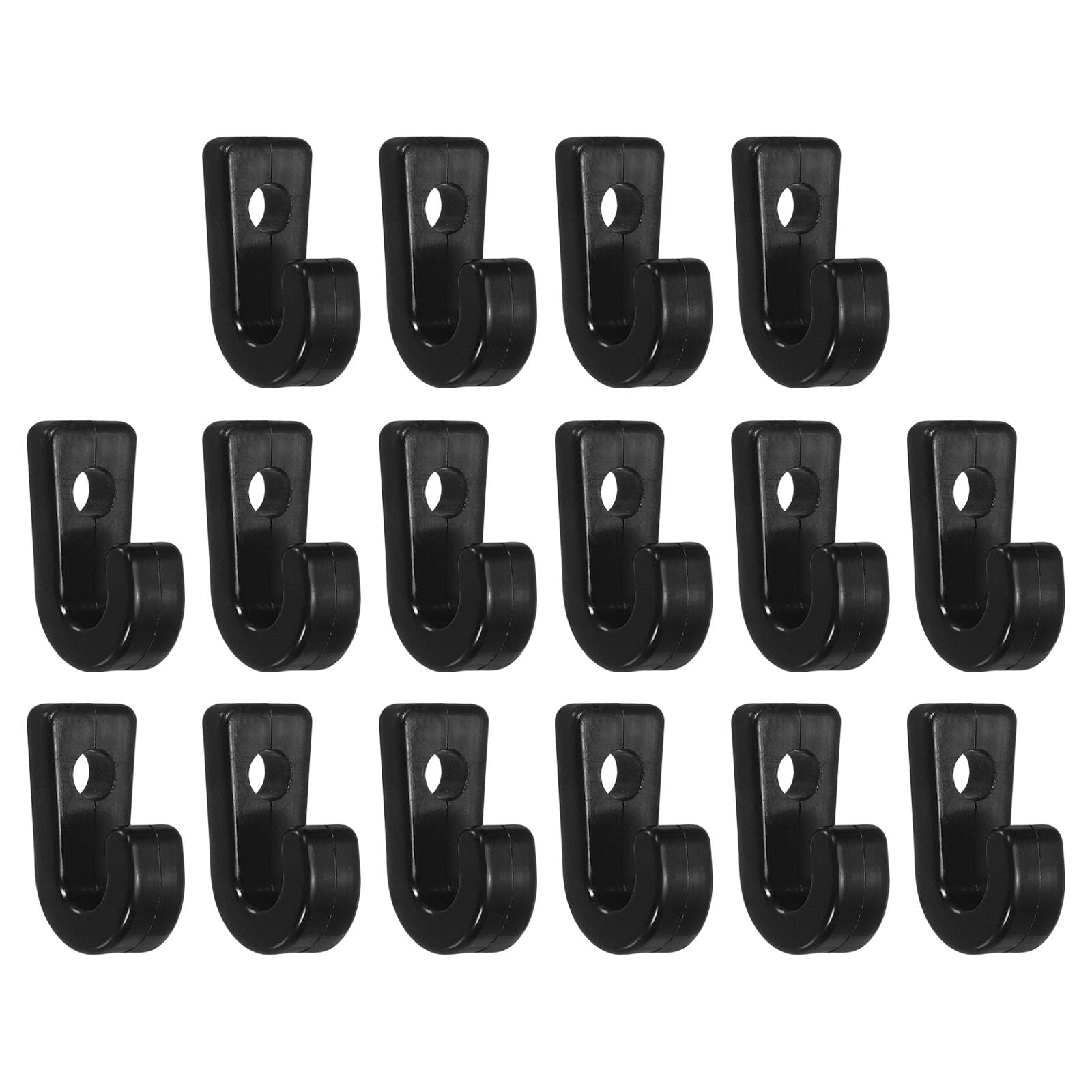 PATIKIL Kayak J Hooks, 16 Pack Nylon Deck Loops Bimini Boat Top Eye Straps Bungee Hooks for Kayaks Canoes Paddle Boating Tie Down