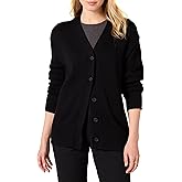 Amazon Essentials Women's V-Neck Midweight Relaxed-Fit Cardigan Sweater