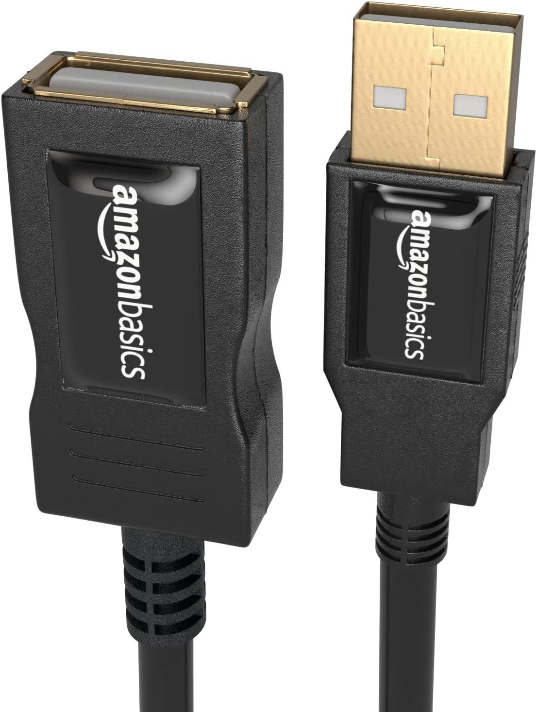 Basics USB 2.0 Extension Cable - A-Male to A-Female Adapter Cord - 9.8 Feet (3 Meters), Black: Computers & Accessories