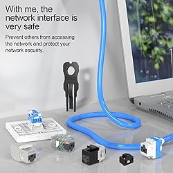 12pcs RJ45 Port Lock with 1Keys, Locking RJ45