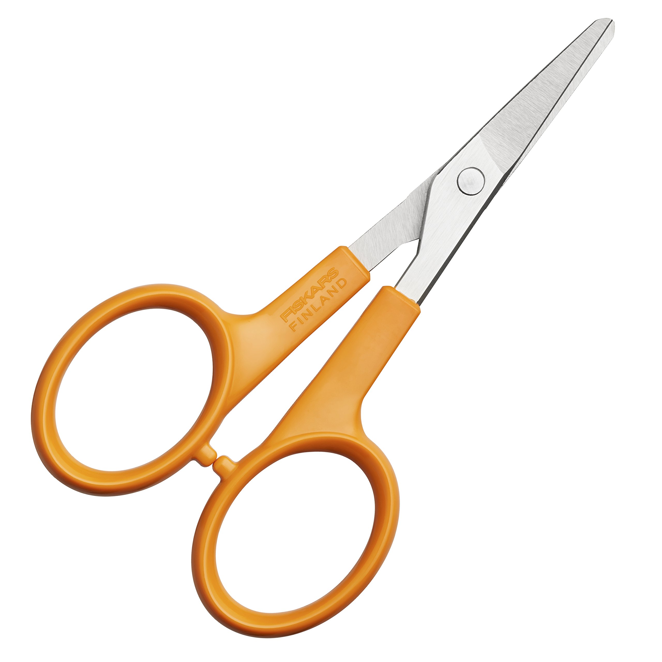 Fiskars Manicure Scissors Round Tip, Total Length: 10 cm, Steel/Synthetic Material, Classic, 1003028