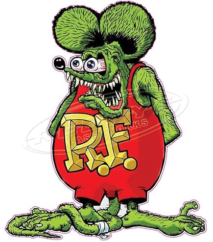 Amazon.com - decals Set of 2-3INCH Sticker -Rat Fink Version 2