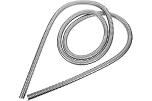 COMPUKAS Stainless Steel Cable Sleeve Hose Flexible Threaded Wire Protector Spiral Design Inner Abrasion