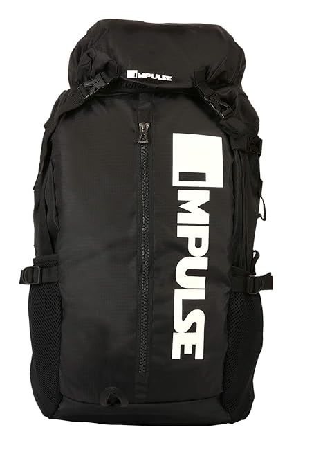 Impulse 40 Ltrs Black Trekking Backpack (Climber Black)