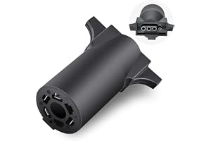 Nilight 7 Way to 4-Way Flat Blade Trailer Adapter | Waterproof Rugged Nylon Housing 7 Pin to 4-pin Wiring Connector