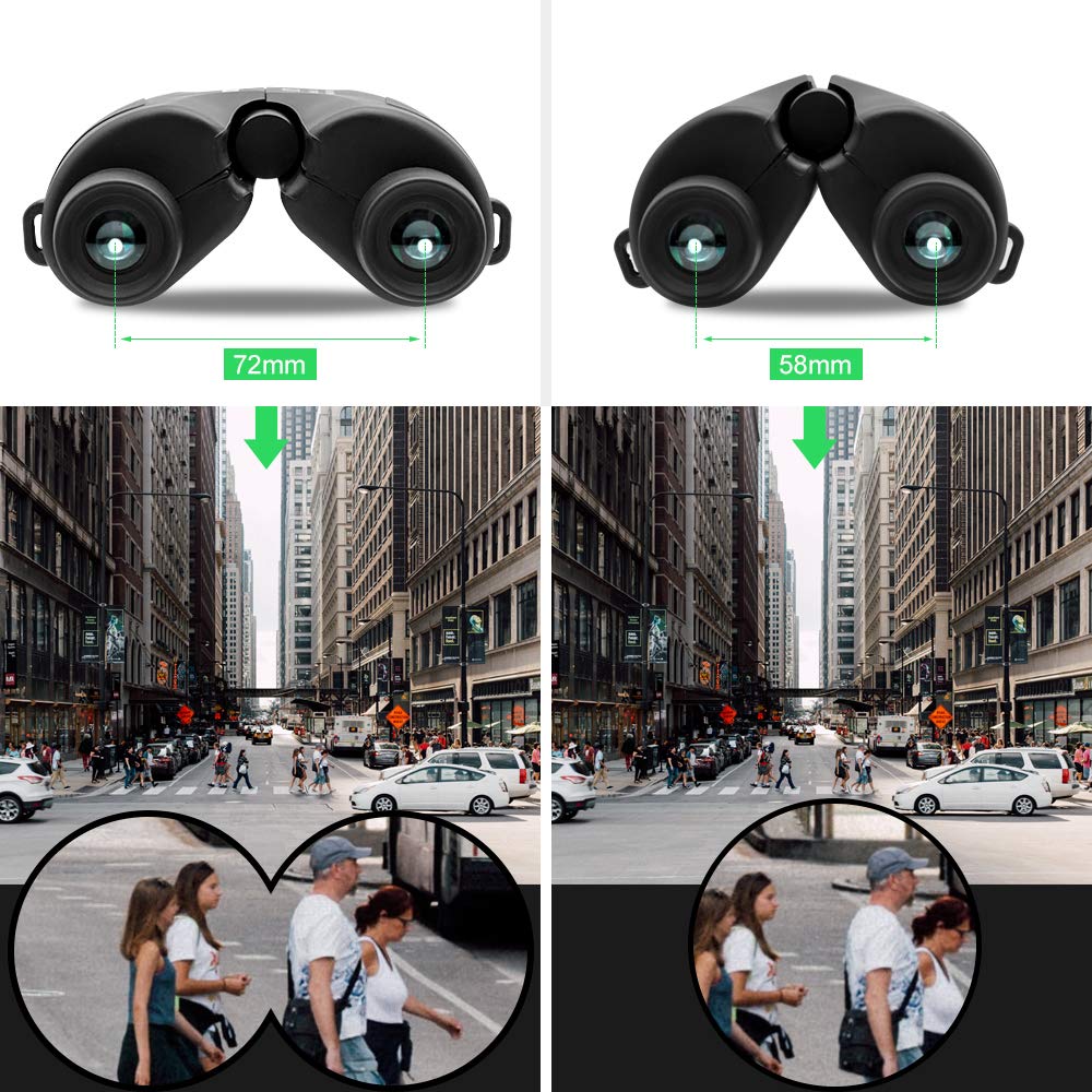 Veroyi 10×25オートフォーカスフリーフォーカシング双眼鏡高精細ナイトビジョンポータブルポケット