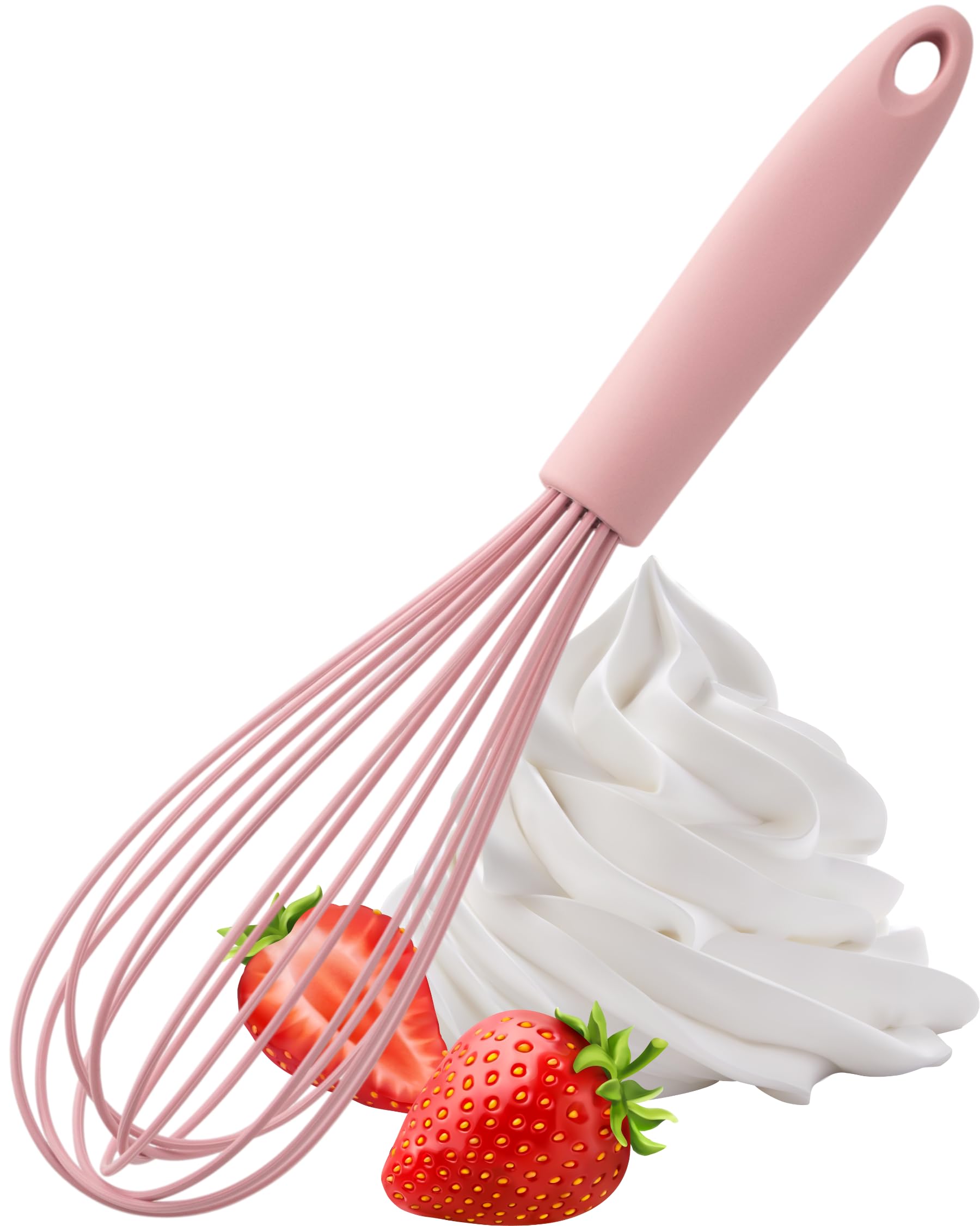 Taylors Eye Witness Large Cherry Blossom Silicone Whipping Whisk - Dishwasher Safe. Sturdy Build, Non-Scratch Balloon Head. Easy Clean. Odour, Stain & Heat Resistant (260°C/500°F). 5 Year Guarantee