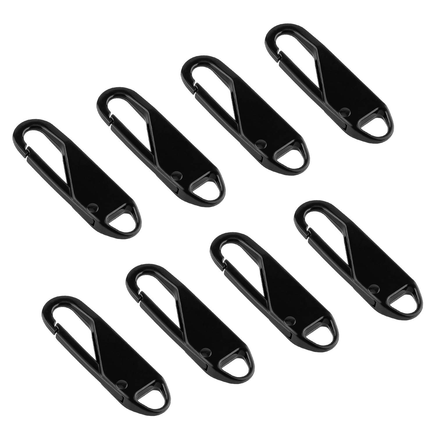 AIEX 8pcs Zipper Fastener Repair Zipper Pull Tab Pullers Zipper Sliders for Suitcases Boots Coat Jacket Backpacks Black