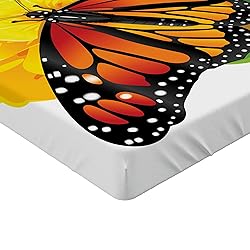 Ambesonne Butterfly 2 Pack Fitted Sheet, Moth