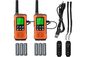 Retevis RT45P Waterproof 2 Way Radio, Walkie Talkies Long Range, IP67, NOAA, Flashlight, Rechargeable Two Way Radios for Skii