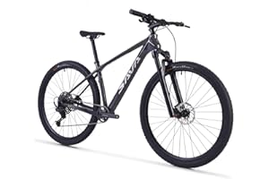 SAVADECK Carbon Fiber Mountain Bike, Dual Disc Brake Axle Thru Adventure Mountain Bike with Shimano CUES U6000 11 Speed Shift Groupset, 27.5/29 inch MTB Bicycle for Adult.