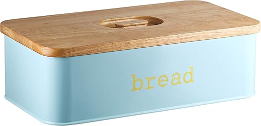 Kitchen Dining Food Storage Bamboo Bread Box With Cutting Board