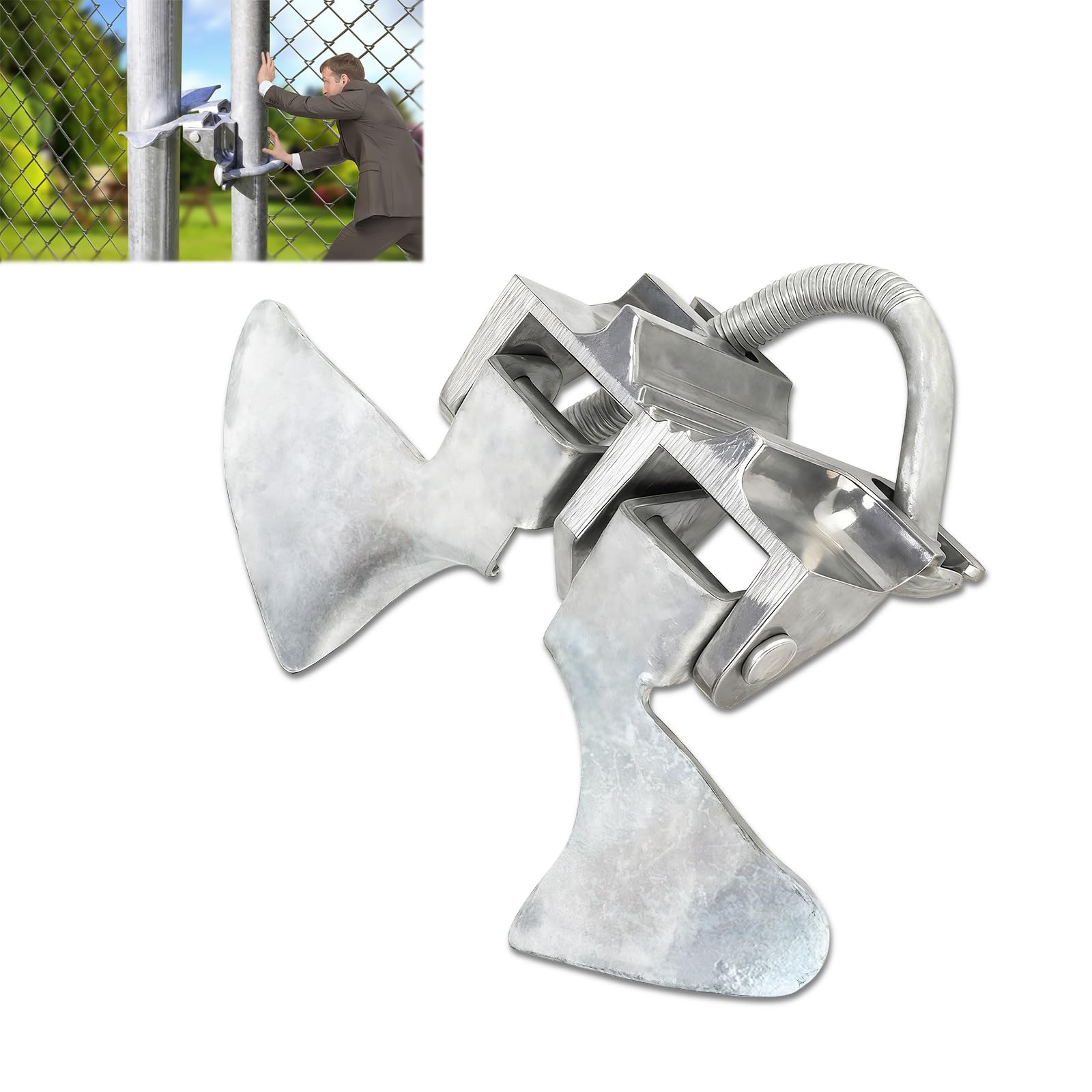 Photo 1 of 1-3/8" x 2-3/8"Chain Link gate Latch?Stainless Steel Butterfly Latch?Metal gate Latch?Chain Link Fence Parts for Outdoor Farm,Cattle and Tube