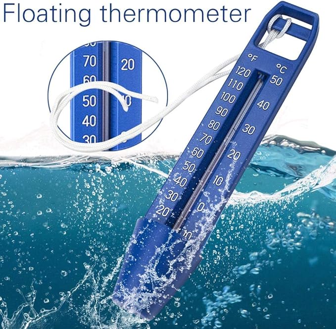 Mississ Pool Thermometer, Plastic Floating Thermometer, Water