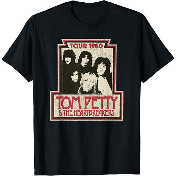 Tom Petty & The Heartbreakers Tom with Wings Adult Black Short