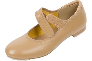 Linodes Economy Unisex-Child Upgraded Easy Strap Tap Shoe for Girls and Boys Maryjane Dance Flat