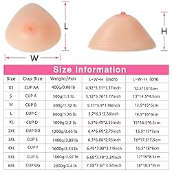 Vollence B Cup Triangle Silicone Breast Forms Fake