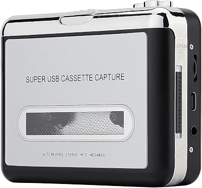 Reshow Cassette Player Portable Tape to MP3 Converter USB Silver