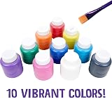 Crayola Washable Kids Paint Set 10 Ct Non-Toxic 2 oz Bottles Bright Colors view 3