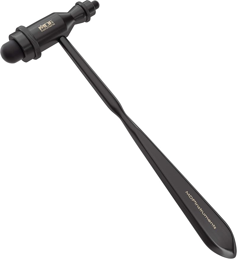 MDF Instruments Tromner Neurological Reflex Hammer Blackout Black 3-in-1