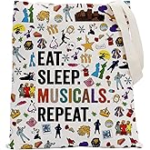 POFULL Musical Acting Gift Musical Theatre Gift Eat Sleep Musicals Cosmetic Bag