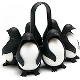PELEG DESIGN Egguins Egg Cooker for Hard Boiled Eggs and Soft Boiled Eggs &ndash; 3-in-1 Boiled Egg Holder for Cooking, Fridge Storage &amp; Serving &ndash; Unique Penguin Kitchen Gift, Holds 6 Eggs