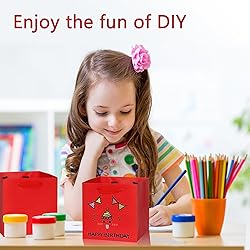 IN-JOOYAA Red Square Gift Bags Small Paper Bags