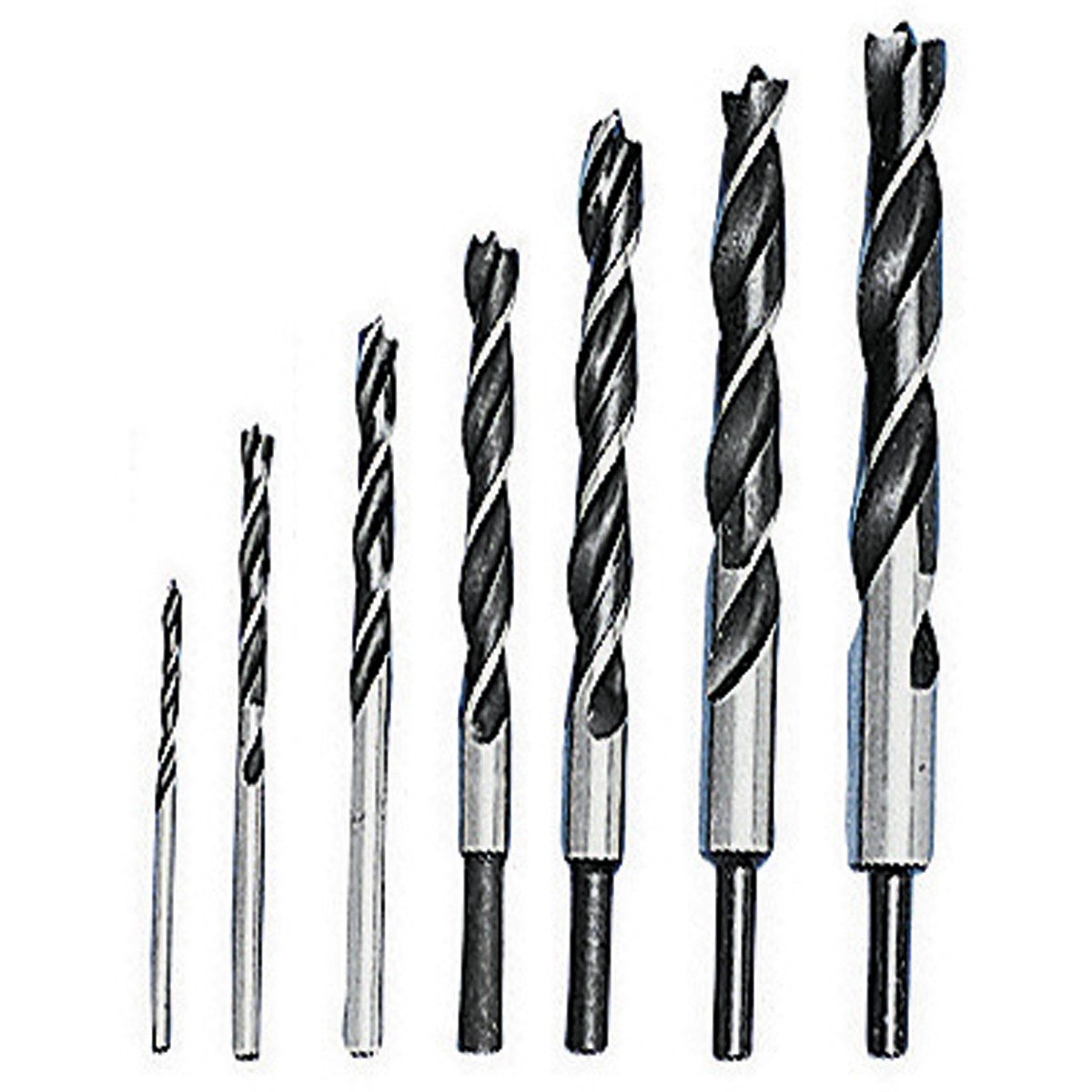 7 Piece Brad Point Wood Bit Set: 1/8 in 