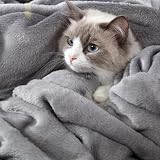 EHEYCIGA Fleece Blanket Grey Throw 130x178cm XL Soft Plush Moisture Microfiber view 7