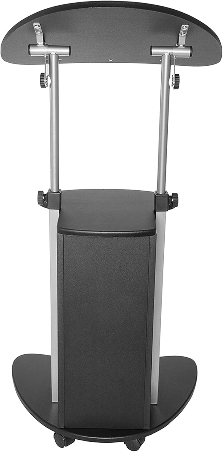 Techni Mobili Sit-to-Stand Mobile Medical Laptop Computer Cart, Black: Furniture & Decor