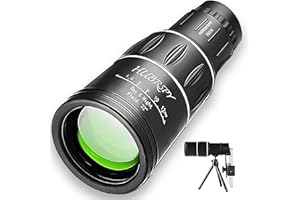 Portable High Power Monocular Compact Telescope for Adults, Smartphone - 16x52 mini Nextgen Monoscope Pocket Handheld HD Bird Watching Stargazing Skyscope, kids, single binocular by HUBRSPY