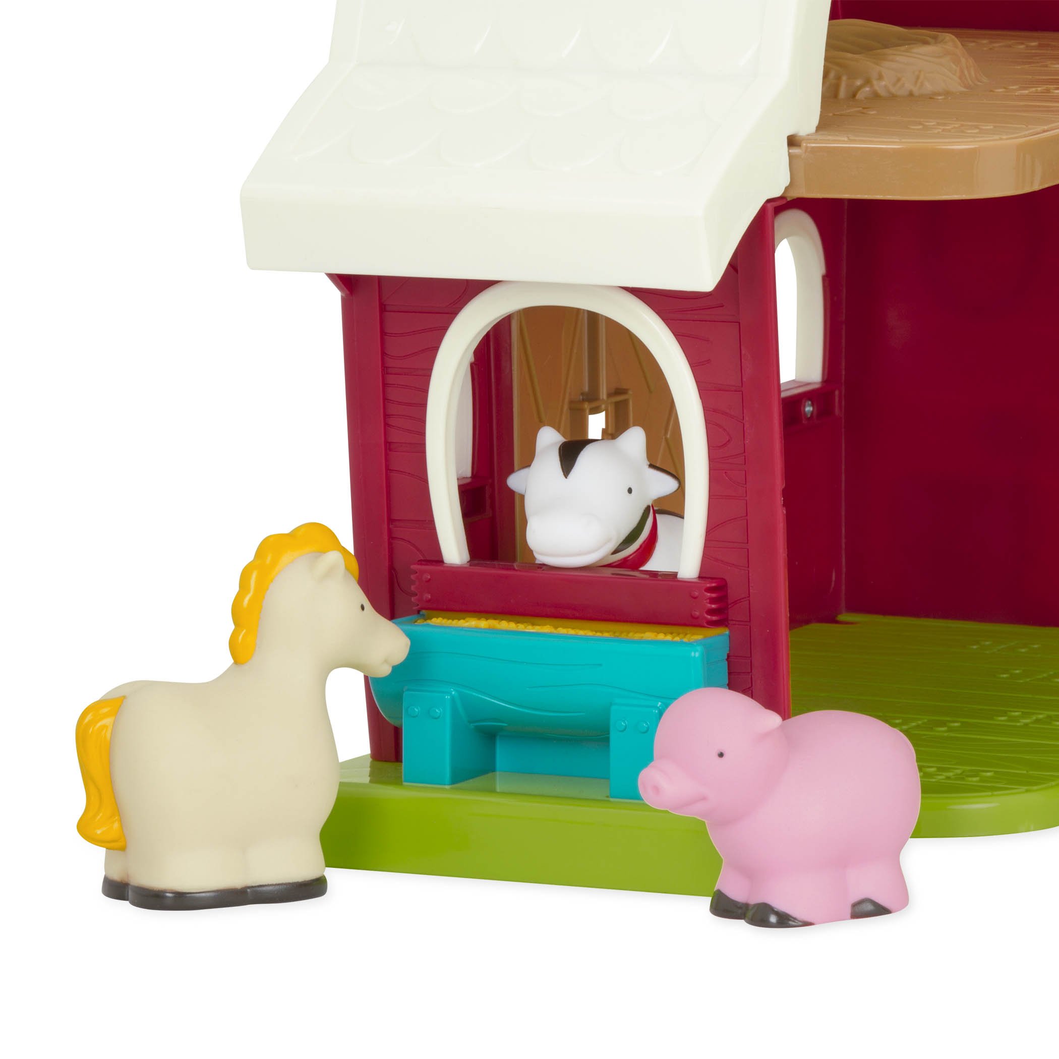 Battat Big Red Barn Animal Farm Playset for Toddlers 18M+ (6Piece